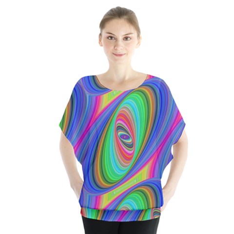 Ellipse Pattern Elliptical Fractal Blouse by Sapixe