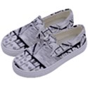 Line Art Architecture Vintage Old Kids  Canvas Slip Ons View2