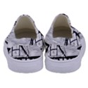 Line Art Architecture Vintage Old Kids  Canvas Slip Ons View4