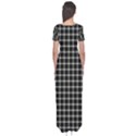 Black and white optical illusion dots and lines Short Sleeve Maxi Dress View2