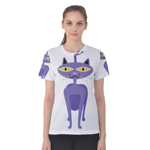 Cat Clipart Animal Cartoon Pet Women s Cotton Tee by Sapixe