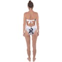 Guitar Abstract Wings Silhouette Tie Back One Piece Swimsuit View2