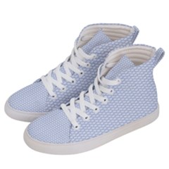 Alice Blue White Kisses In English Country Garden Women s Hi-top Skate Sneakers by PodArtist