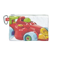 Car Vehicle Racing Car Formula Canvas Cosmetic Bag (medium) by Sapixe