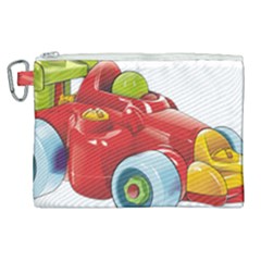 Car Vehicle Racing Car Formula Canvas Cosmetic Bag (xl) by Sapixe