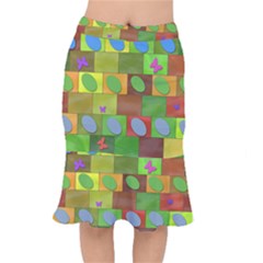 Easter Egg Happy Easter Colorful Mermaid Skirt by Sapixe