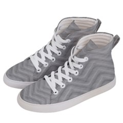 White Fabric Pattern Textile Women s Hi-top Skate Sneakers by Sapixe