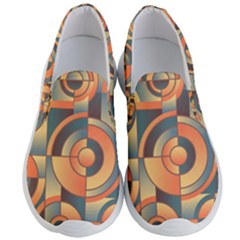 Background Abstract Orange Blue Men s Lightweight Slip Ons by Nexatart