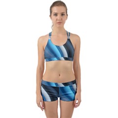 Abstract Pattern Lines Wave Back Web Gym Set by Nexatart