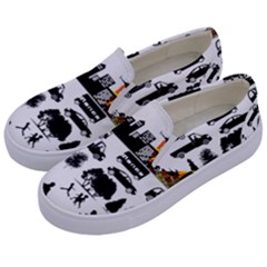 Good Morning, City Kids  Canvas Slip Ons by FunnyCow