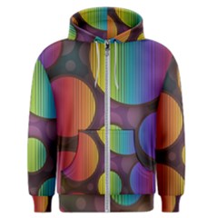 Background Colorful Abstract Circle Men s Zipper Hoodie by Nexatart