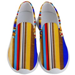 Colorful Stripes Men s Lightweight Slip Ons by FunnyCow