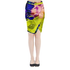 Abstract Bubbles Oil Midi Wrap Pencil Skirt by Nexatart