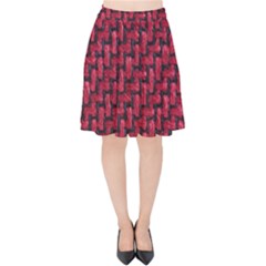 Fabric Pattern Desktop Textile Velvet High Waist Skirt by Nexatart