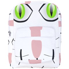 Cat Green Eyes Happy Animal Pet Full Print Backpack by Sapixe