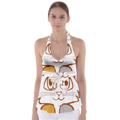 Animal Cat Feline Kitten Pet Babydoll Tankini Top by Sapixe