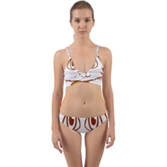 Animal Cat Feline Kitten Pet Wrap Around Bikini Set by Sapixe