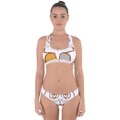 Animal Cat Feline Kitten Pet Cross Back Hipster Bikini Set by Sapixe