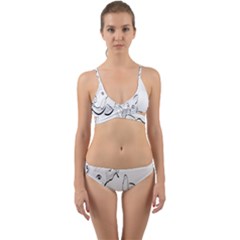 Dog Cat Pet Silhouette Animal Wrap Around Bikini Set by Sapixe