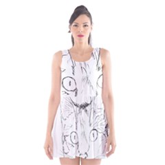 Cat Feline Animal Pet Scoop Neck Skater Dress by Sapixe