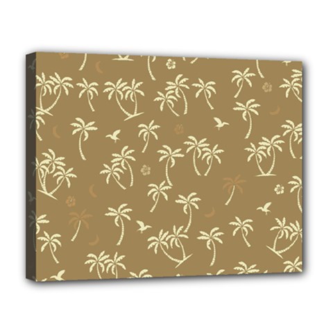 Tropical Pattern Canvas 14  X 11  by Valentinaart