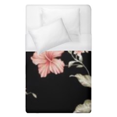 Beautiful Tropical Black Pink Florals  Duvet Cover (single Size) by flipstylezfashionsLLC