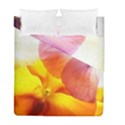 Big colorful tropical yellow and purple  Duvet Cover Double Side (Full/ Double Size) View2