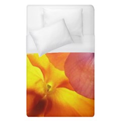 Big Colorful Tropical Yellow And Purple  Duvet Cover (single Size) by flipstylezfashionsLLC