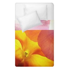 Big Colorful Tropical Yellow And Purple  Duvet Cover Double Side (single Size) by flipstylezfashionsLLC