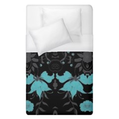 Blue Green Back Ground Floral Pattern Duvet Cover (single Size) by flipstylezfashionsLLC