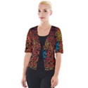 Exotic Water colors vibrant  Cropped Button Cardigan View1