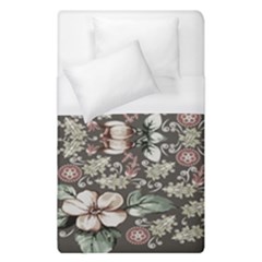 Seamless Pink Green And White Florals Peach Duvet Cover (single Size) by flipstylezfashionsLLC