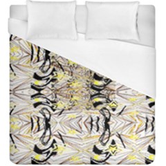 Retro Seamless Black And Gold Design Duvet Cover (king Size) by flipstylezfashionsLLC