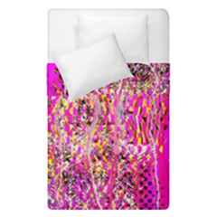 Hot Pink Mess Snakeskin Inspired  Duvet Cover Double Side (single Size) by flipstylezfashionsLLC