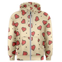 Design Love Heart Seamless Pattern Men s Zipper Hoodie by Nexatart