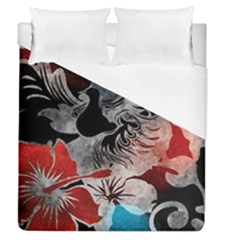 Beautiful Hibiscus Flower Design  Duvet Cover (queen Size) by flipstylezfashionsLLC