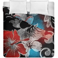 Beautiful Hibiscus Flower Design  Duvet Cover Double Side (king Size) by flipstylezfashionsLLC