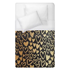 Cluster Of Tiny Gold Hearts Seamless Vector Design By Flipstylez Designs Duvet Cover (single Size) by flipstylezfashionsLLC