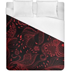 Seamless Dark Burgundy Red Seamless Tiny Florals Duvet Cover (california King Size) by flipstylezfashionsLLC