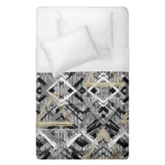 Retro Black And White Gold Design By Kiekiestrickland Duvet Cover (single Size) by flipstylezfashionsLLC