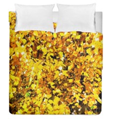 Birch Tree Yellow Leaves Duvet Cover Double Side (queen Size) by FunnyCow