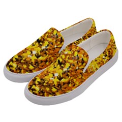 Birch Tree Yellow Leaves Men s Canvas Slip Ons by FunnyCow