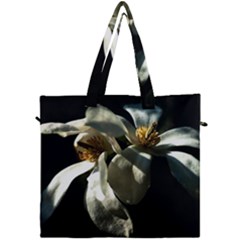 Two White Magnolia Flowers Canvas Travel Bag by FunnyCow