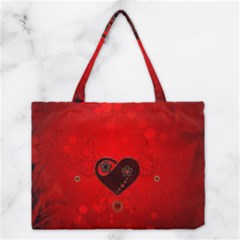 Wonderful Heart On Vintage Background Medium Tote Bag by FantasyWorld7