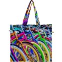 Colorful Bicycles In A Row Canvas Travel Bag View1