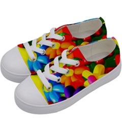 Toy Balloon Flowers Kids  Low Top Canvas Sneakers by FunnyCow