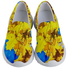 Yellow Maple Leaves Kid s Lightweight Slip Ons by FunnyCow