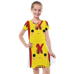 Kawaii Cute Tennants Lager Can Kids  Cross Web Dress by CuteKawaii1982