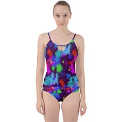 Paint Spots Texture                                   Cut Out Top Tankini Set by LalyLauraFLM