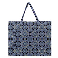 Oriental Ornate Pattern Zipper Large Tote Bag by dflcprints